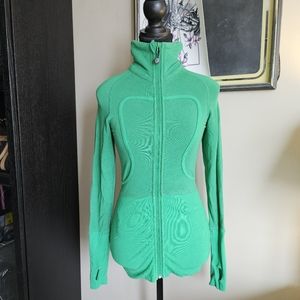 Lululemon Womens Size Small-Medium Green Yoga Zipup Jacket Sweater
